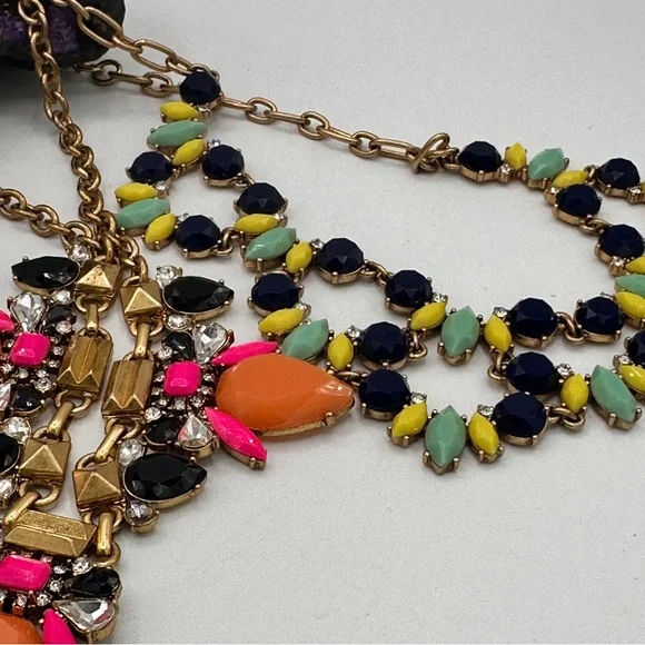 Bold Bright festival necklaces bundle of 4 neon - Picture 6 of 7